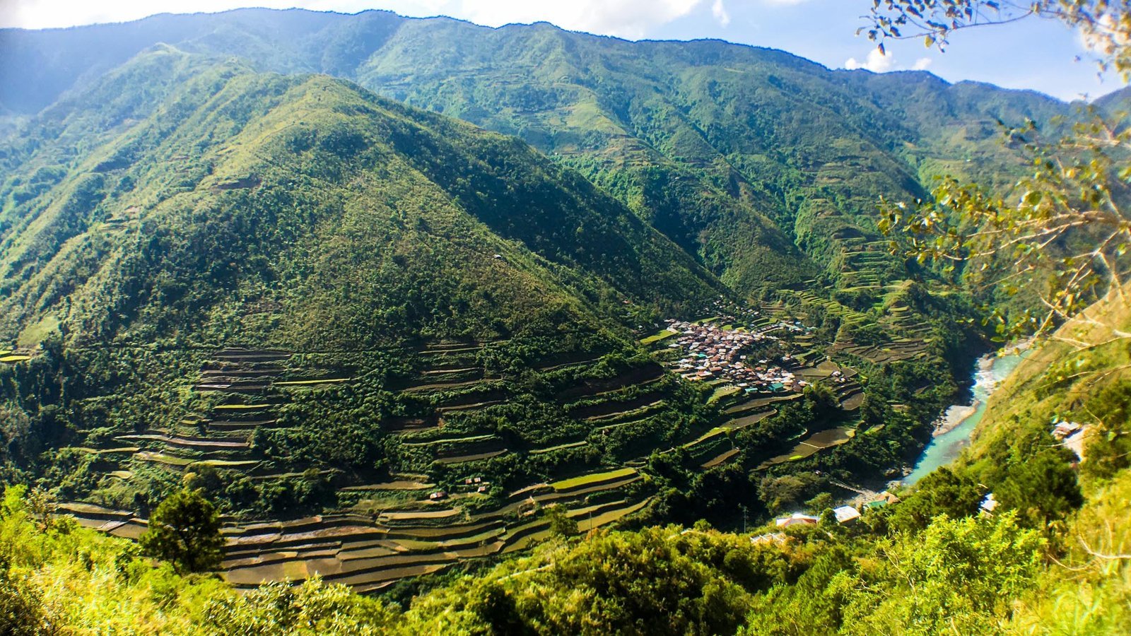 The view of Barangay Bugnay, Tinglayan, Kalinga while riding a habal-habal.
