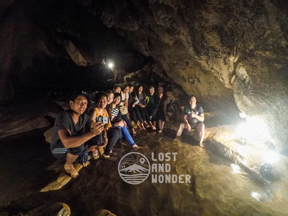Sinter pool in Sumaguing Cave in Sagada