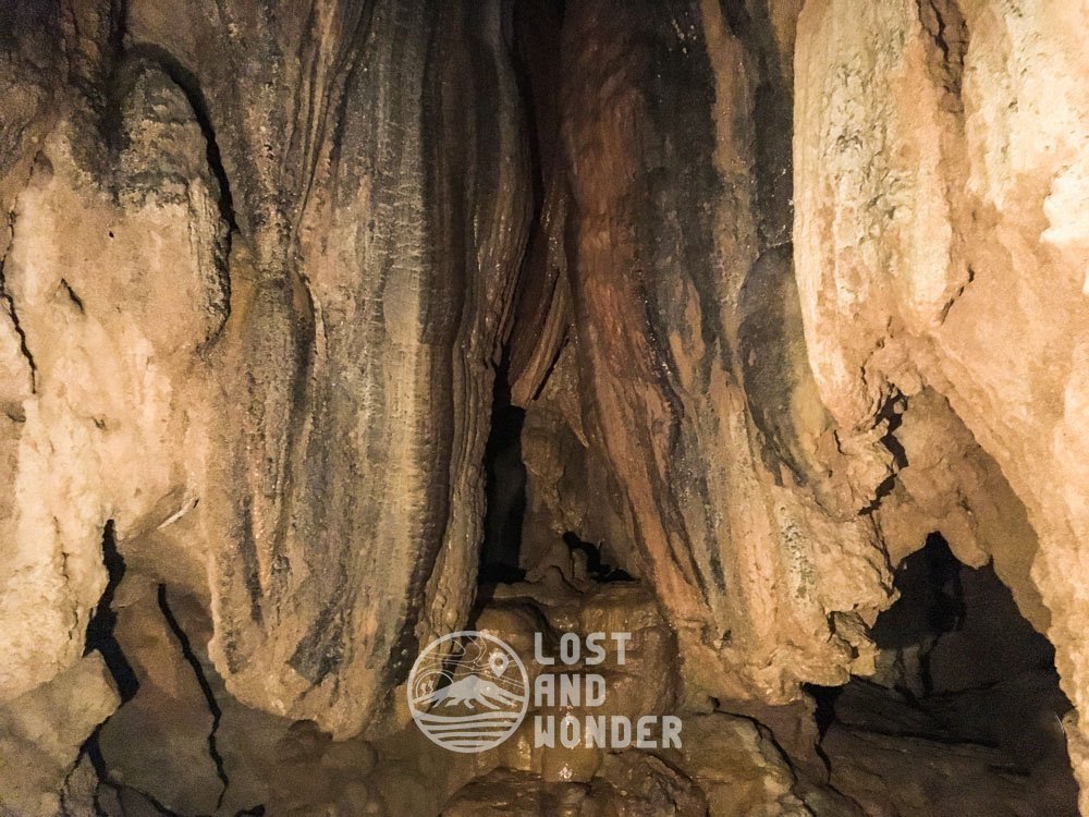 Photos of rock formation inside Sumaguing Cave