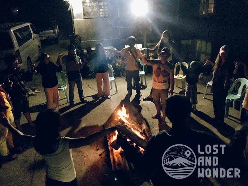 Bonfire activity with the locals and other travelers. :)