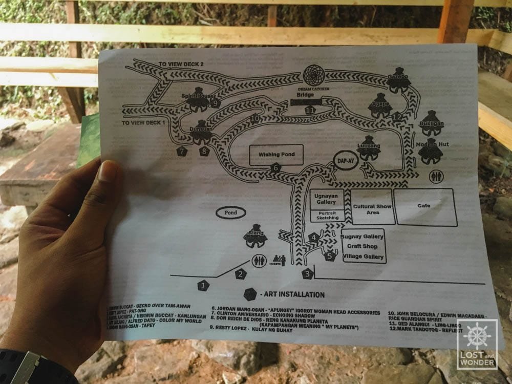 Photo: map of Tam-Awan Village in Baguio City