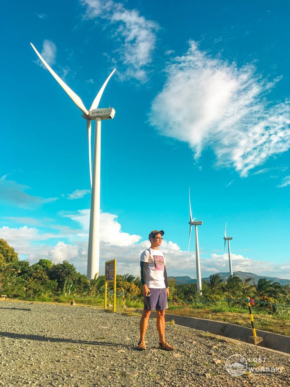 Photo upclose with the Pililla Wind Farm