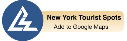 This is a clickable photo where visitors can add this list of New York Tourist Spots to their smartphone via Google Maps.