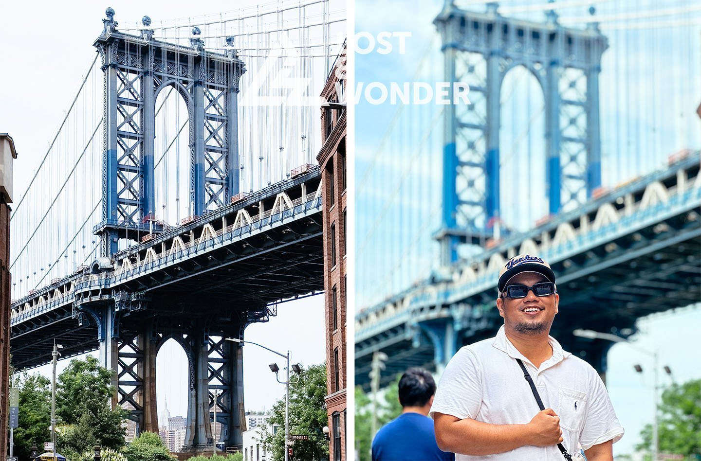 Photo of Manhattan Bridge in Dumbo, Brooklyn. A New York Tourist Attraction.