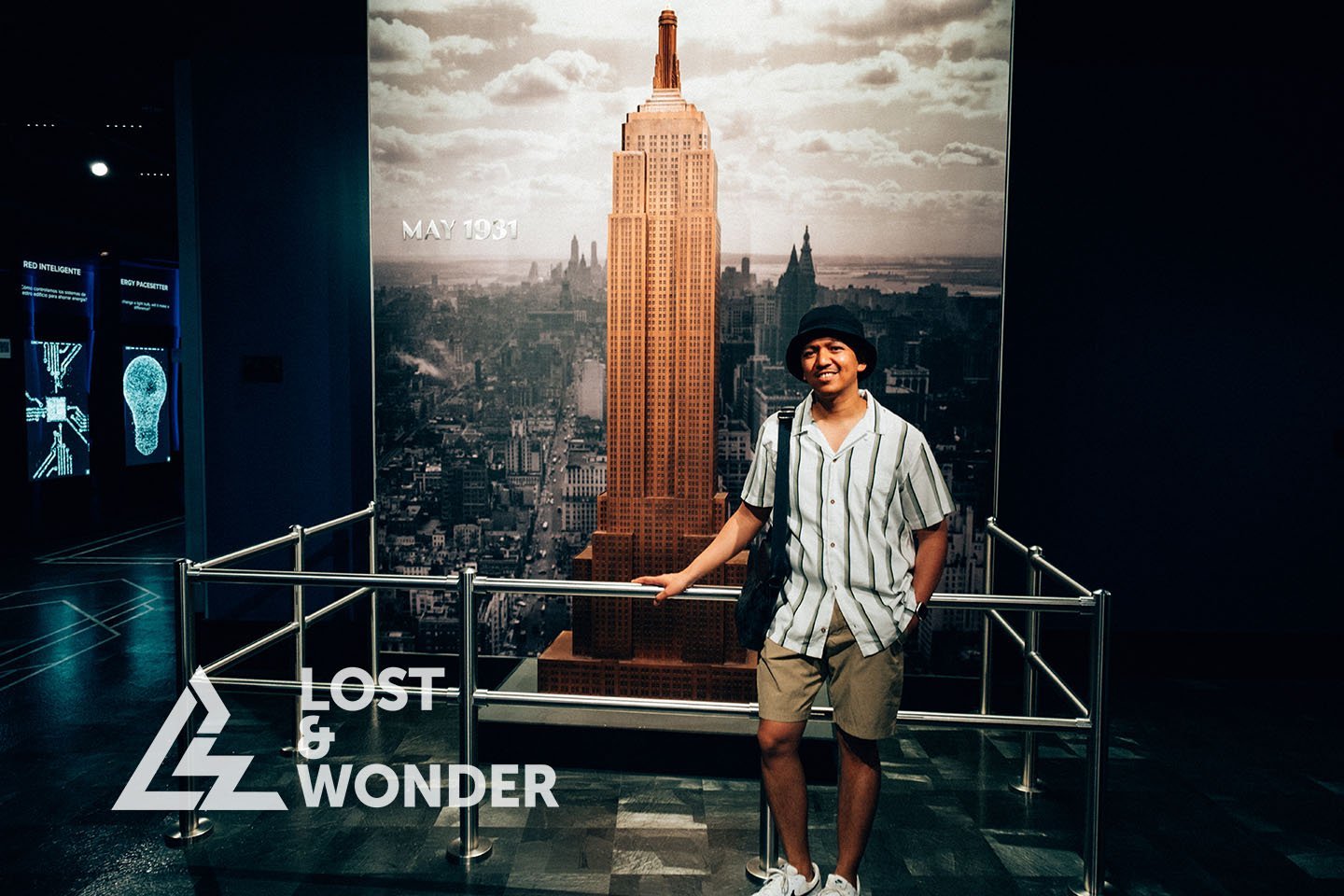 Photo taken inside the exhibits and gallery of the Empire State Building in New York